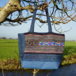 totebag hoa indigo
