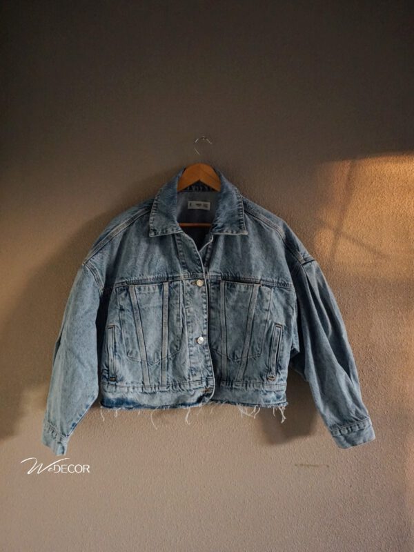 jas denim Flower voor