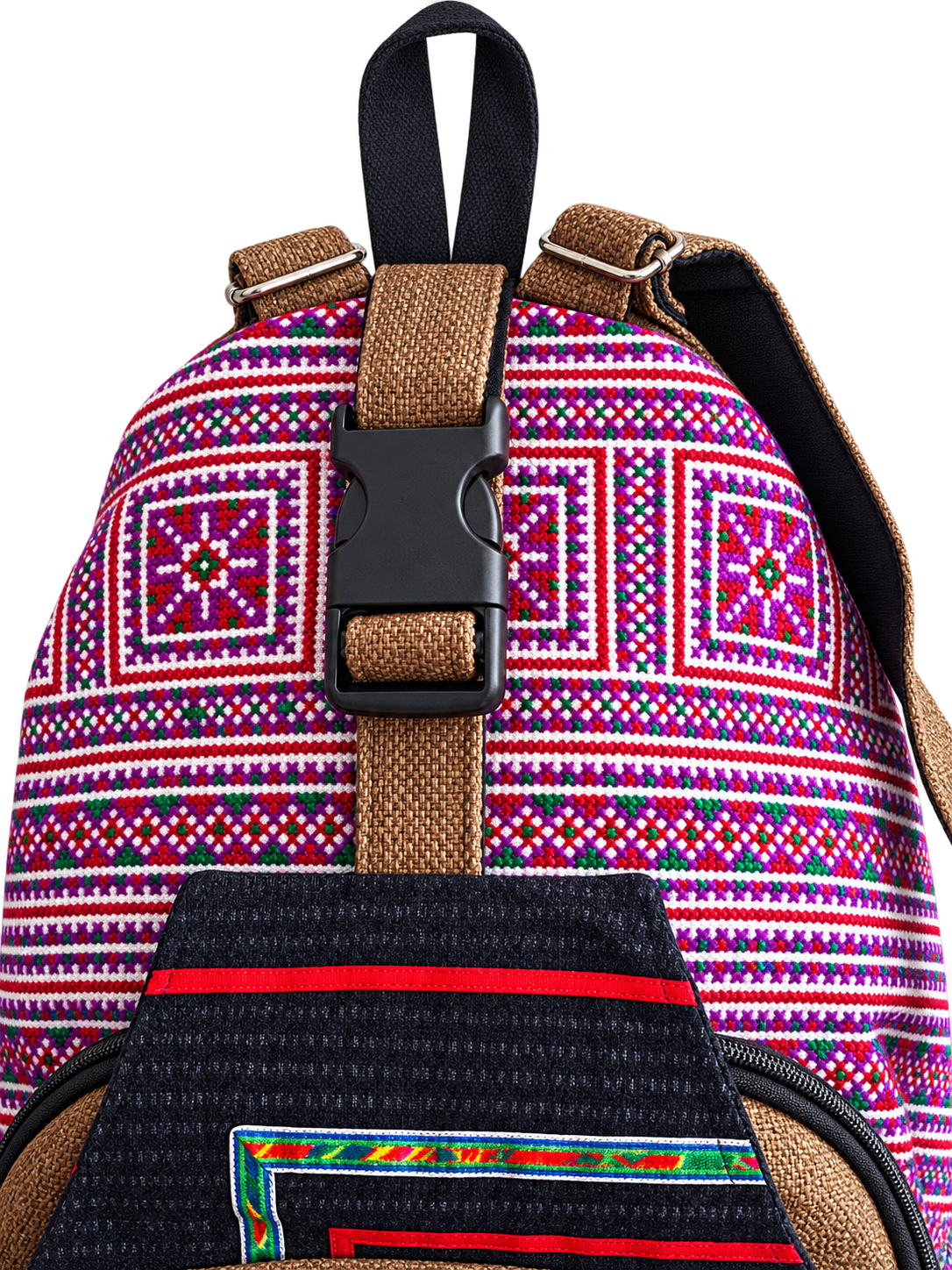 Rugzak Borduurwerk Paars top