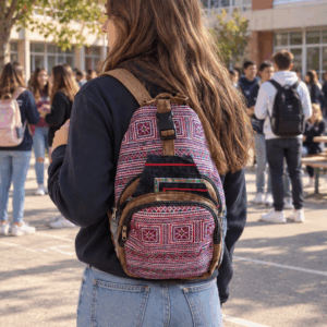 Rugzak Borduurwerk Paars 